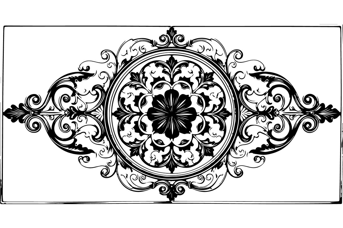 Vintage Ornamental Panel Frame, a Decorative Illustration by Designer_Momina (Photo 16 of 21)