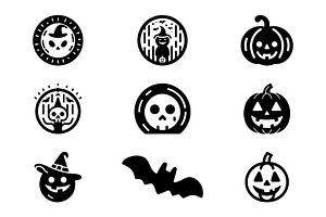 Minimal Spooky Halloween Icons, an Icon by Vectorium Studio