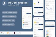 AI DeFi Trading Mobile App UI Kit, an UI Kit Template by Betush (Thumbnail 1 of 2)