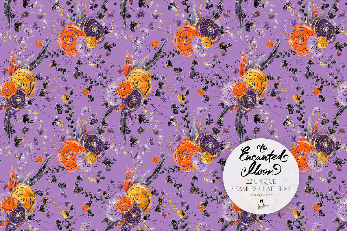 Halloween Gothic Woodland Patterns, a Pattern Graphic by KaramfilaS (Photo 9 of 28)