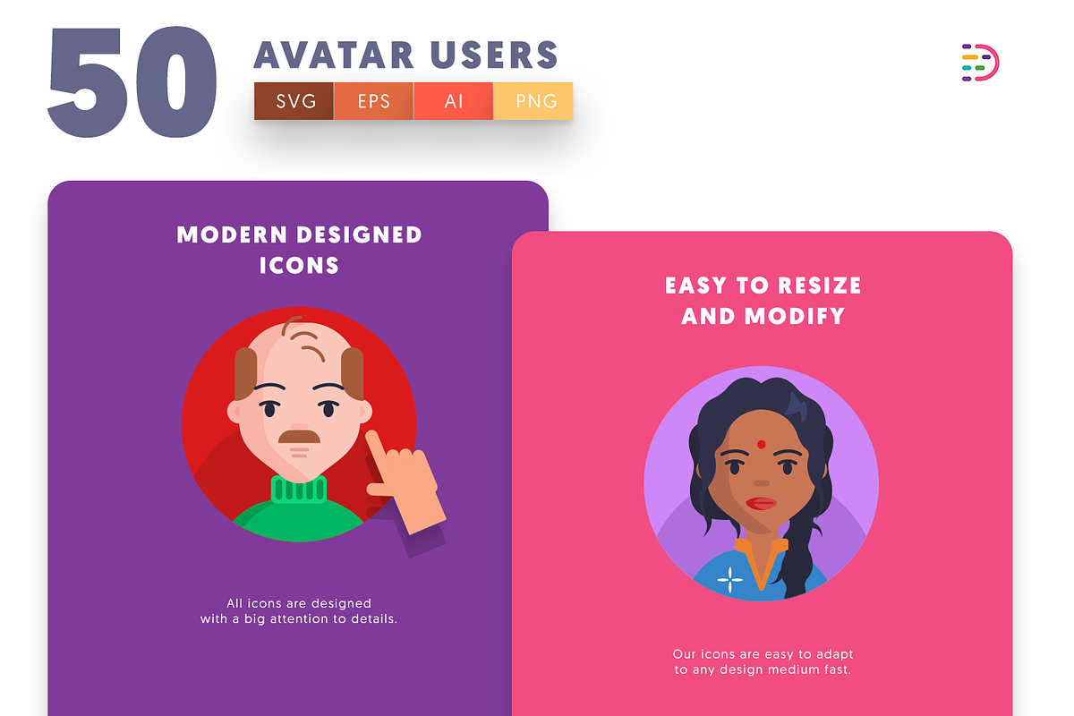 Avatar Users Icons | Download SVG, PNG, EPS Icons