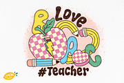 Teacher Valentine PNG Sublimation, a Seasonal Illustration by LemonDesign (Thumbnail 2 of 12)