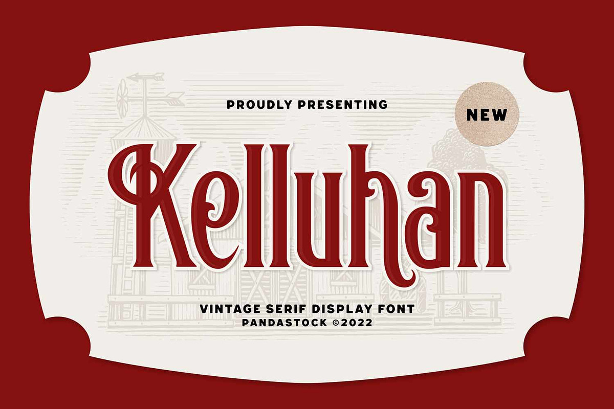Kelluhan Vintage Serif Typeface, a Serif Font by Imoodev (Photo 1 of 5)