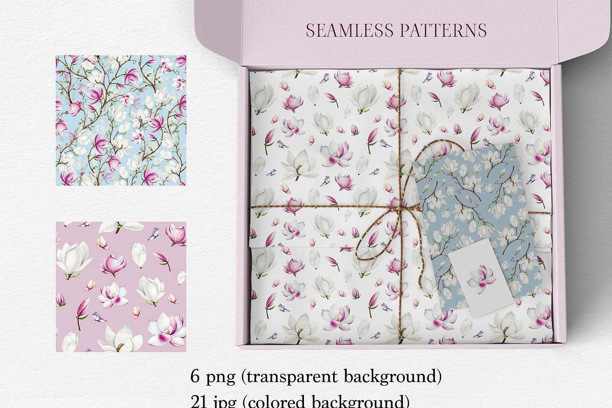 MAGNOLIA - Watercolor collection, a Decorative Illustration by Navenzeles (Photo 11 of 13)