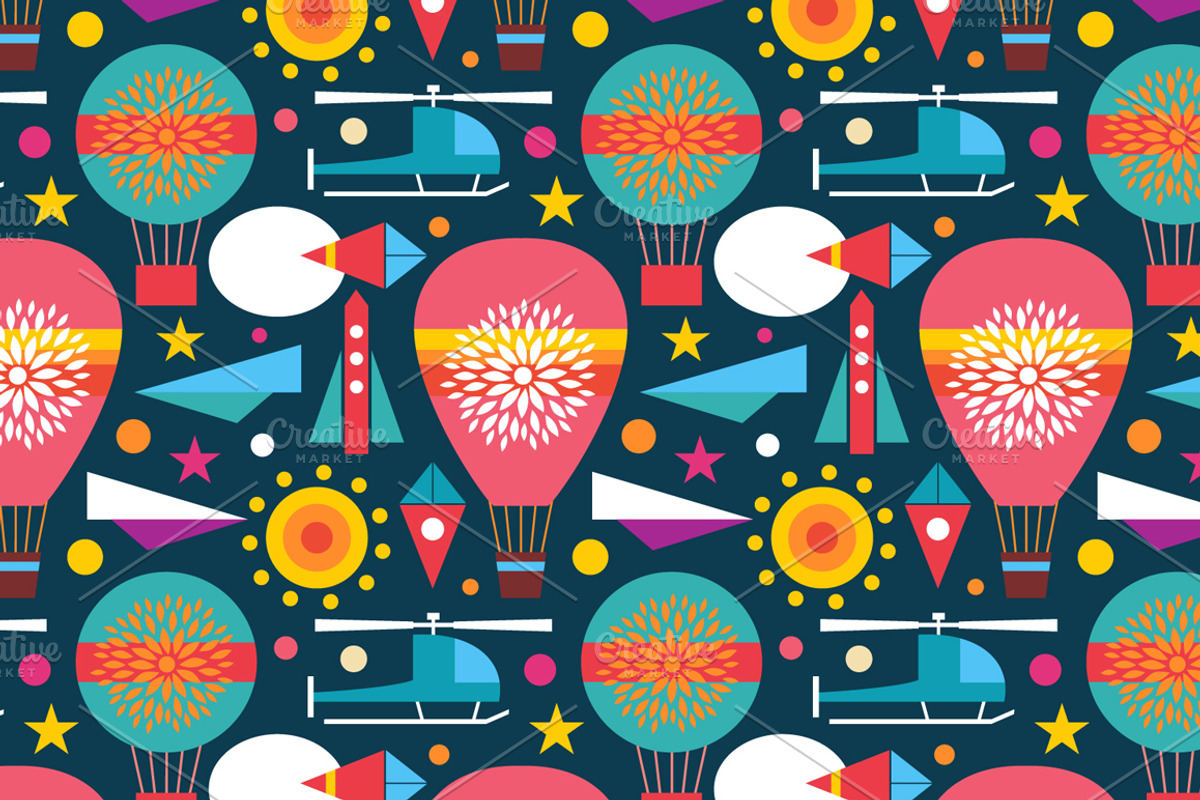 Seamless colorful patterns preview 2