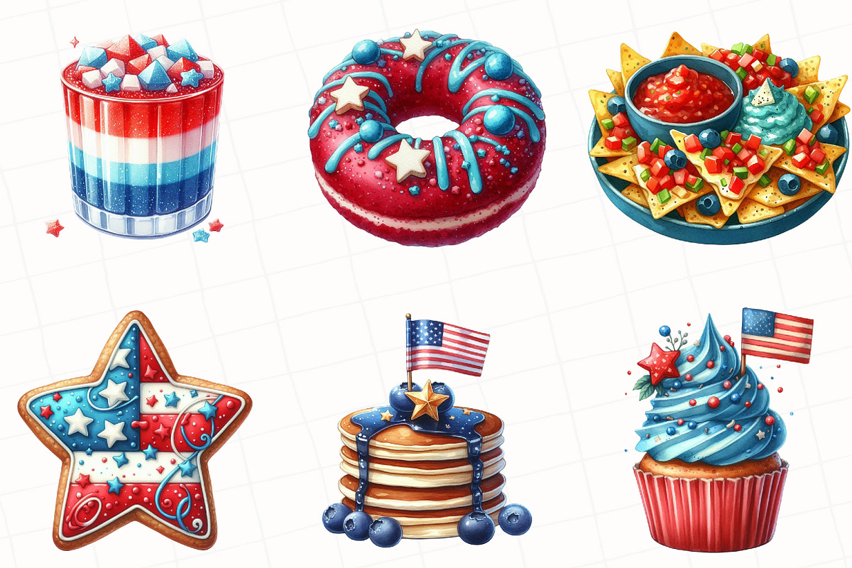 4th Of July Foods Party Clipart, an Illustration by OK Design (Photo 5 of 5)