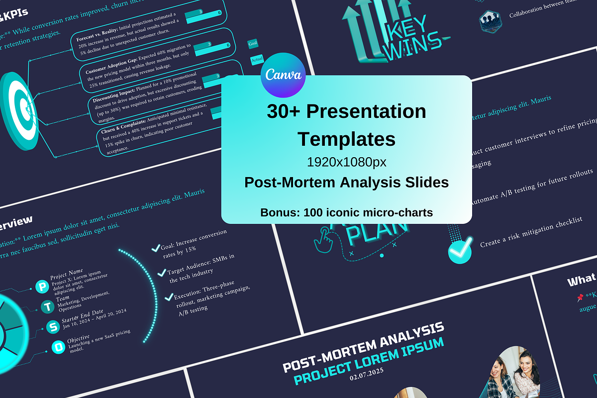 Post Mortem Analysis Presentation, a Presentation Template by GrowthHackingStudio (Photo 1 of 6)
