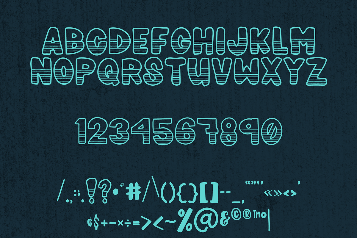Planet Hugger - Layered Font Family preview 3