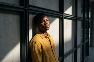 Pensive young Black man, a Decorative Illustration by Virgo Studio