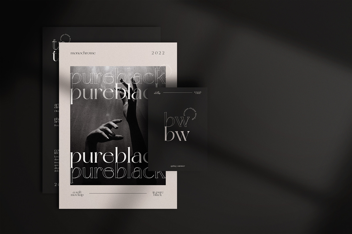 Black & White Stationery Mockup, a Books & Magazine Mockup by CarmineType (Photo 8 of 15)