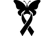 Breast Cancer Ribbon with Butterfly, a Seasonal Illustration by balal (Thumbnail 6 of 17)