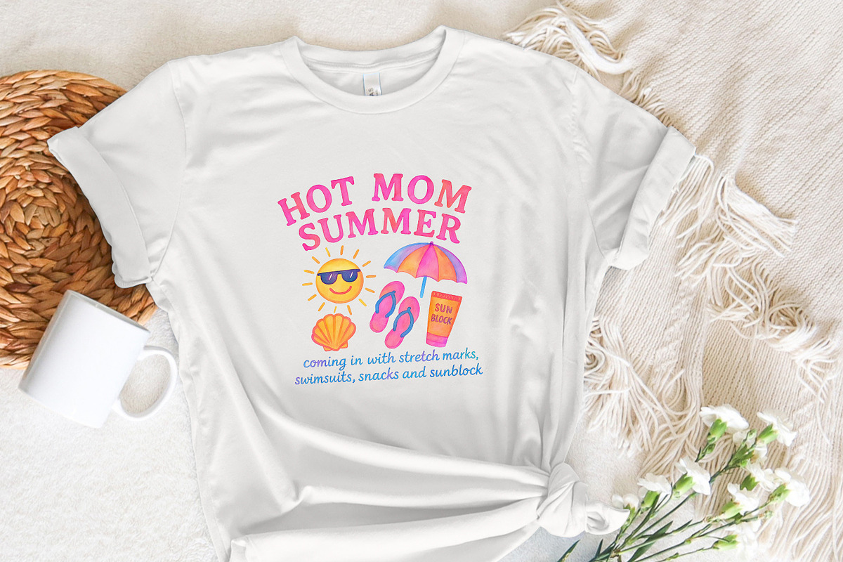 Neon Hot Mom Summer PNG, Retro 90s, an Illustration by SharpMarketplace (Photo 7 of 9)