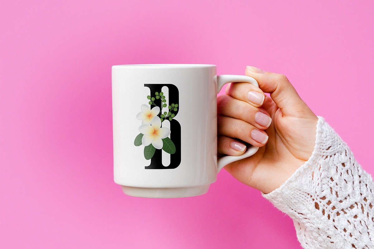 Plumeria Monogram Color Fonts, a Serif Font by Fox7 By Rattana (Photo 6 of 8)