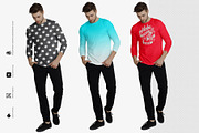 Long Sleeve T-shirt Mock-Up, a Shirt Mockup by Mock-up Store (Thumbnail 3 of 8)