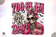 Preppy Skeleton PNG Design,Too Glam, a Person Illustration by Libby Wishes (Thumbnail 1 of 3)