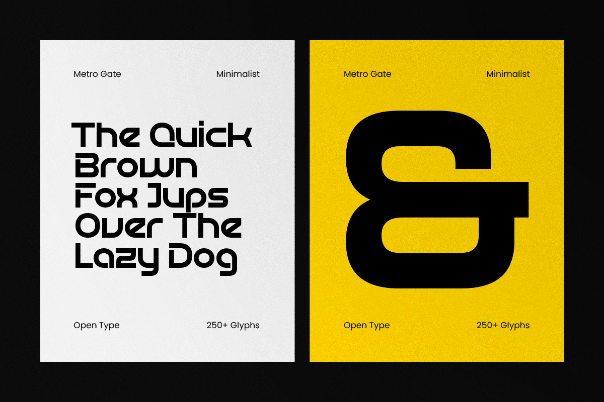 Metro Gate – Sans Serif Font, a Sans Serif Font by Sronstudio (Photo 3 of 9)