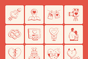 Love Doodles Set, an Outline Icon by Vectors Market (Thumbnail 9 of 9)