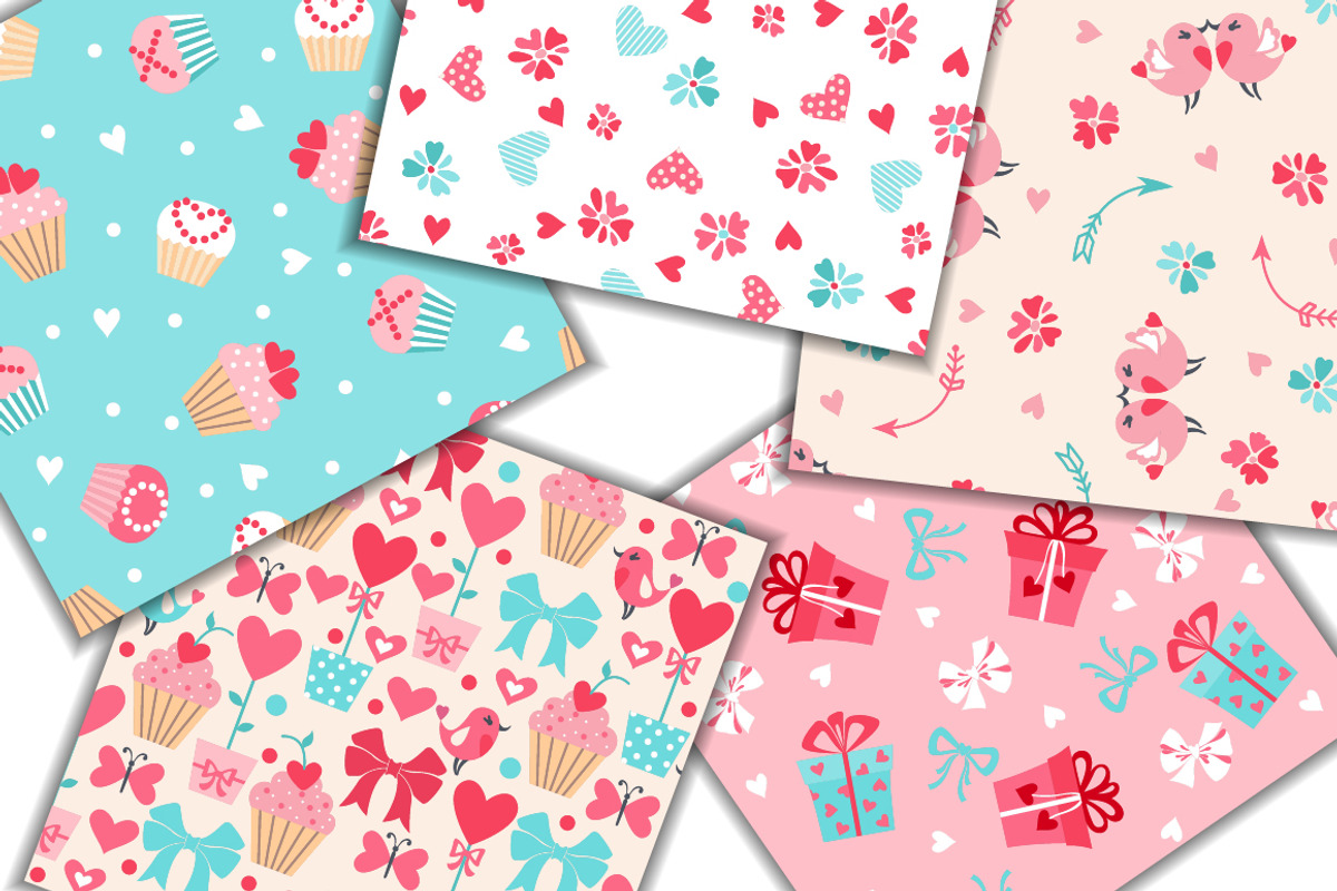 Valentine's Day Seamless Patterns, a Pattern Graphic by MalniArt (Photo 2 of 5)