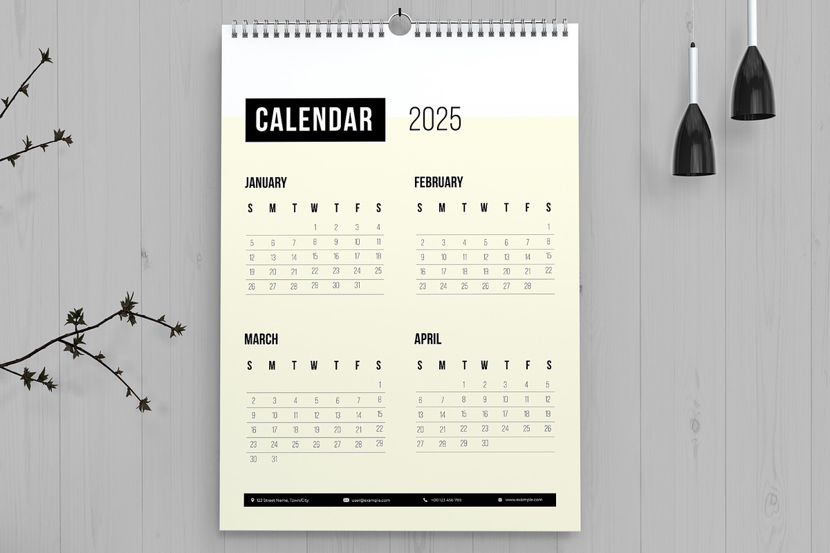 Calendar 2025 Layout, a Stationery Template by MightyDesign (Photo 2 of 6)