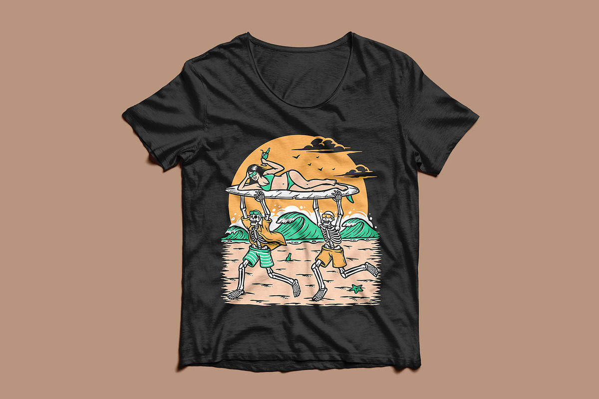 having fun on the beach, a Person Illustration by gunaonedesign (Photo 3 of 6)