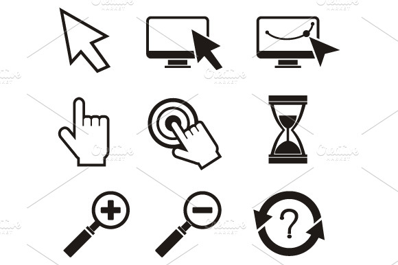 Mouse Cursors Hand Cursor Hourglass