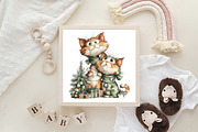whimsical Christmas cat clipart, an Illustration by CraftArtStudio (Thumbnail 6 of 6)