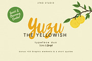 Yuzu The Yellowish Font Duo, a Script Font by LTNG STUDIO (Thumbnail 1 of 13)
