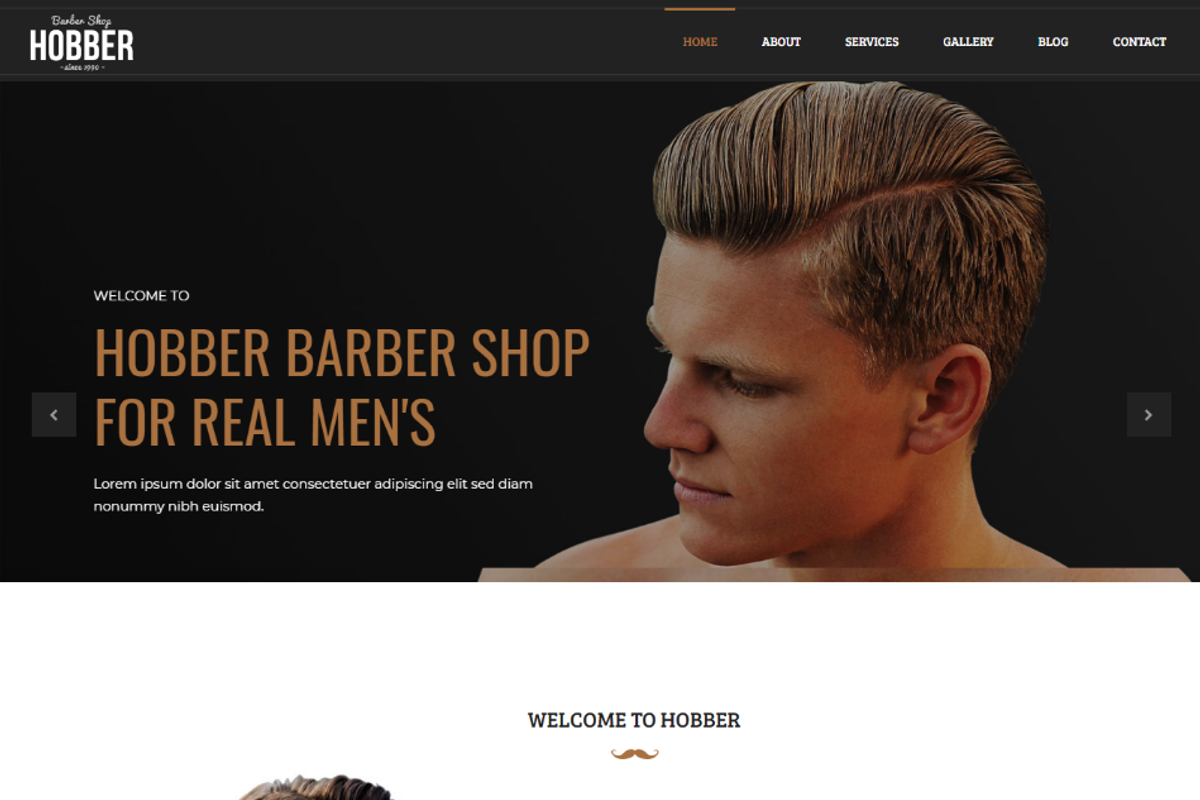Hobber - Barbershop, Hair and Salon, a Websites & App Template by Rudhi Sasmito (Photo 2 of 2)