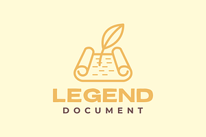 legend document line hipster logo, a Branding & Logo Template by devastd