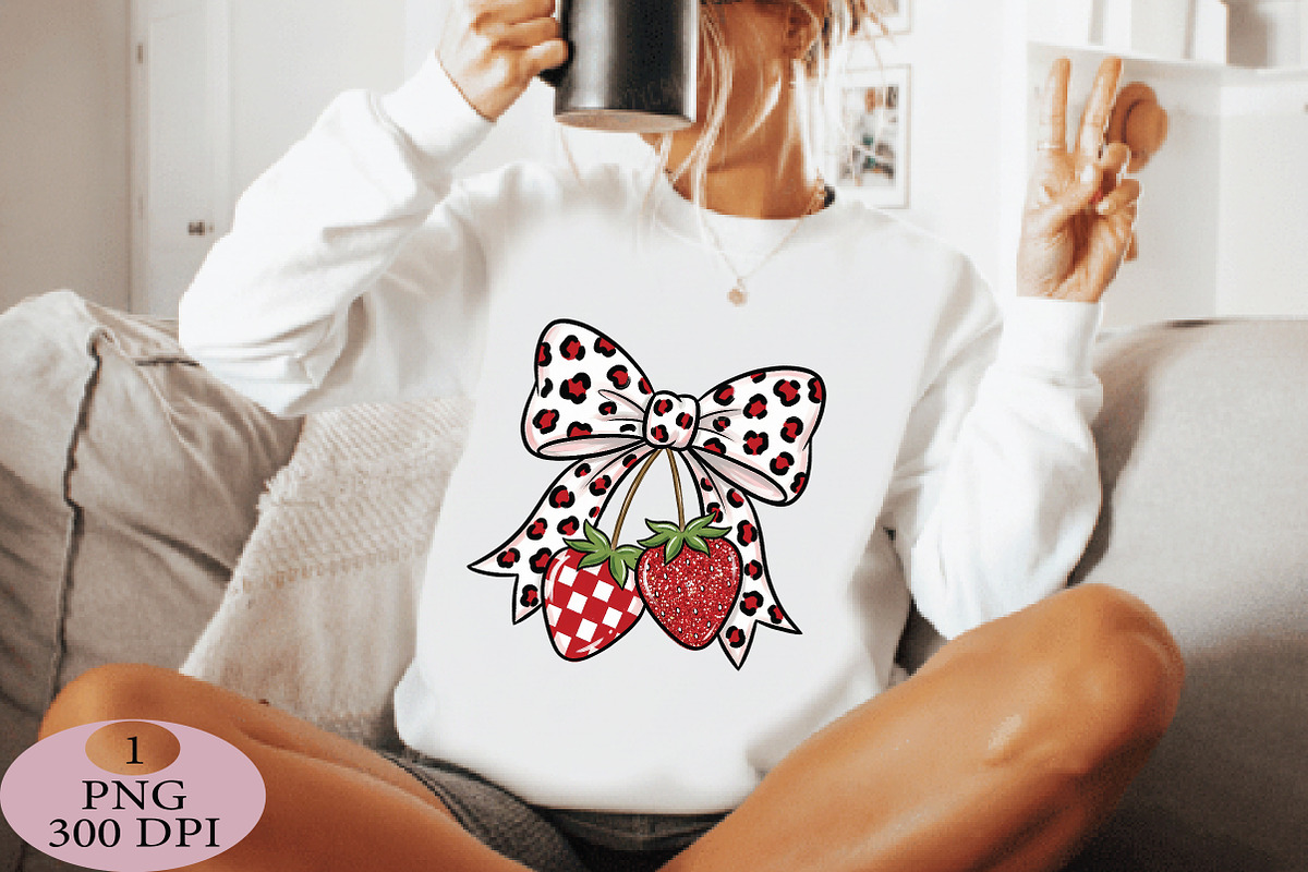 Strawberry PNG, Leopard Bow,, an Illustration by Daily.Designs (Photo 2 of 5)