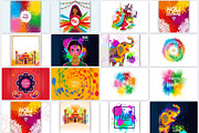 Holi Festival Backgrounds Collection, an Illustration by naem021 (Thumbnail 5 of 10)