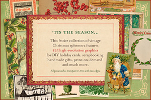 125 Vintage Christmas Ephemera