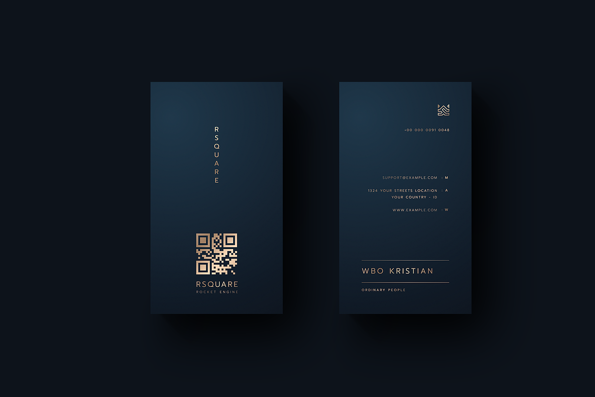 5 in 1 Vertical Luxury Business Card, a Business Card Template by Ctrl space studio (Photo 3 of 5)