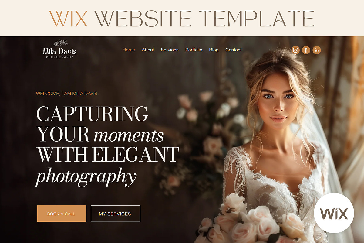 Wedding Photography Wix Template, a Wix Template by vectorocean (Photo 1 of 11)