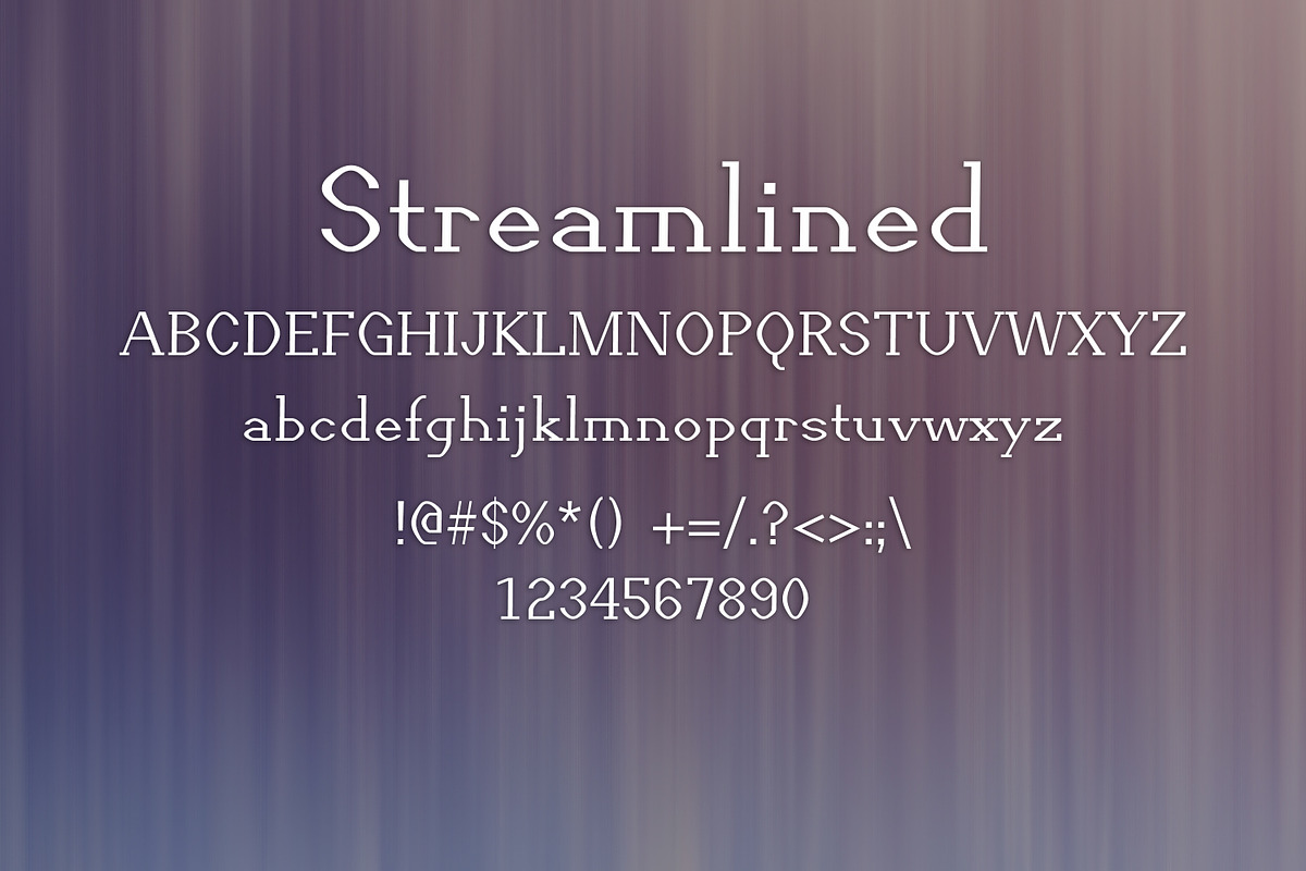 STREAMLINED font preview 2