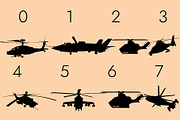 Aircrafts Silhouettes Dingbats Font, a Symbol Font by Minimalartstudio (Thumbnail 7 of 8)