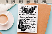 Stencil Butterfly text imitation, an Illustration by MARYCRAFTIRIA (Thumbnail 3 of 3)