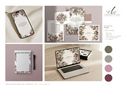 Blush & Burgundy Watercolor Flowers, a Texture Illustration by slowlivecreate (Thumbnail 5 of 6)