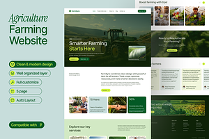Agriculture Website Design, an UI Kit Template by Ahmed Rubel