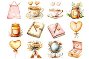 Golden Mother's Day Clipart, an Illustration by Watercolor design (Thumbnail 3 of 10)