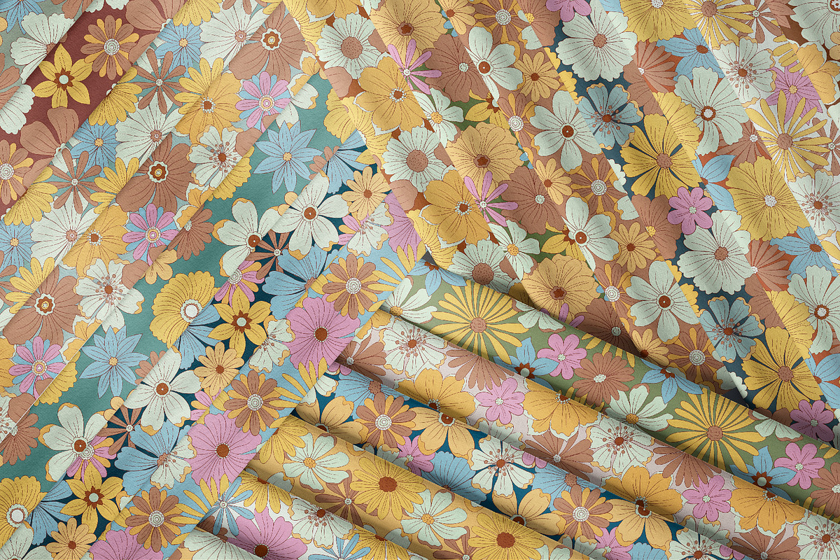 Wild Retro Floral Seamless Patterns, a Pattern Graphic by Tiger and Flower (Photo 15 of 20)