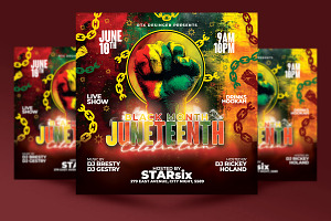 Juneteenth Celebration Flyer Templat, a Flyer Template by RTXdesinger99