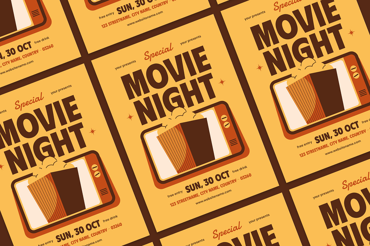 Movie Night - Flyer preview 2