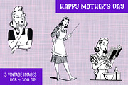 Black & White Mother's Day Clipart, a Person Illustration by Patterns for Dessert (Thumbnail 1 of 4)