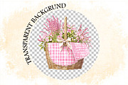 Bohemian Pink Gingham Summer Clipart, an Illustration by SVGArt (Thumbnail 8 of 9)