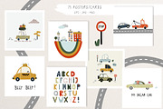 Cute Cars Clipart & Patterns, an Animal Illustration by AlekseliArt (Thumbnail 8 of 14)