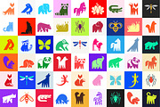 Animals logos collection + pattern, an Object Graphic by NataliiaVolyk (Thumbnail 2 of 11)