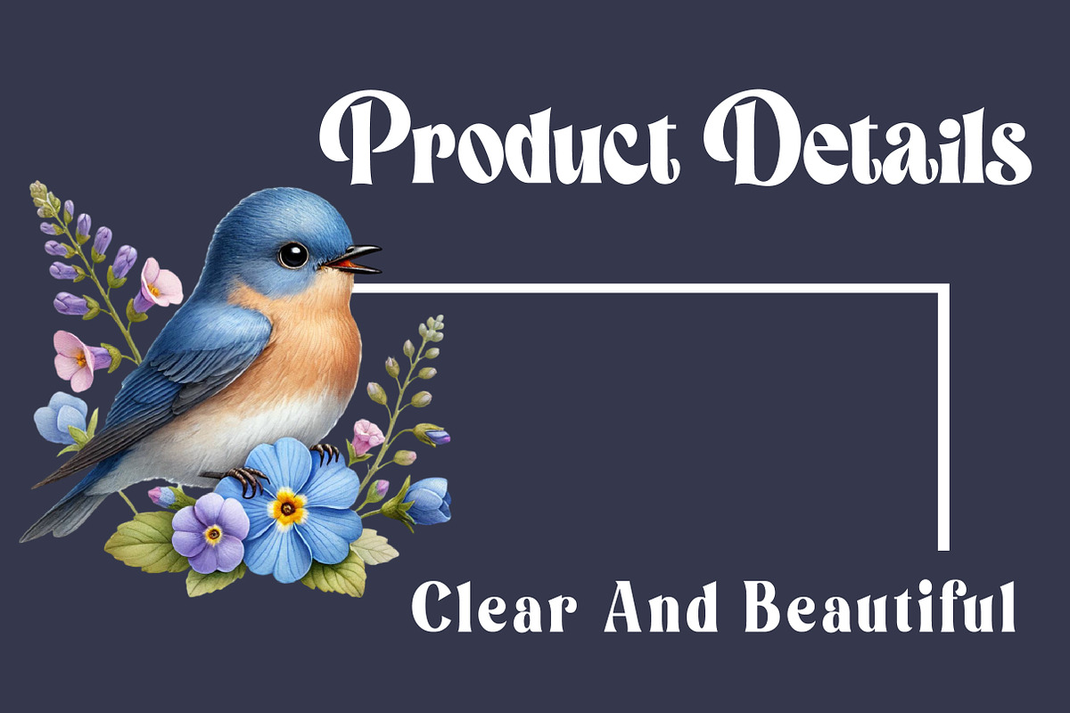 Spring Mountain Bluebird clipart, a Work Illustration by OK Design (Photo 4 of 4)