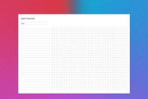 Planner Printable Habit Tracker