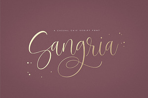 Sangria Script Font